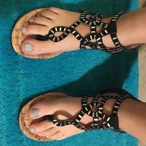 Dolce by mojo moxy Black Sparkle Sandals